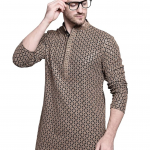 Mens Sequin Embroidered Pure Cotton Kurtas